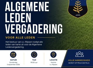 Algemene Ledenvergadering donderdag 3 September 2026